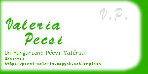 valeria pecsi business card