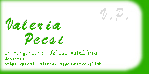 valeria pecsi business card